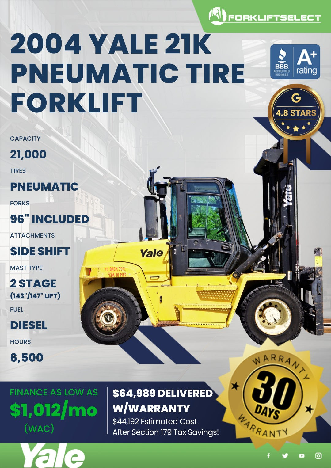 2004 Yale 21K Pneumatic