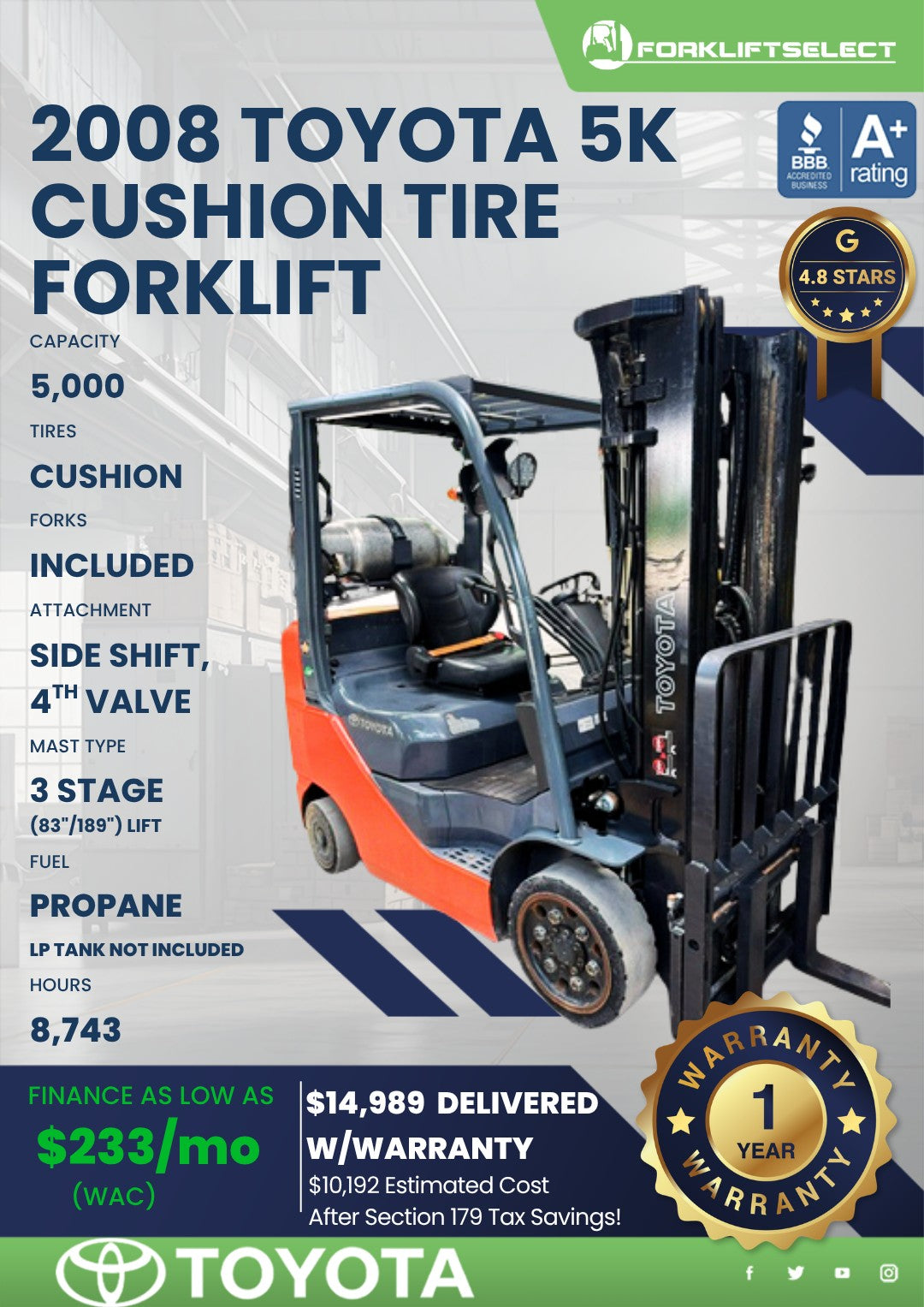 2008 Toyota 5K Cushion