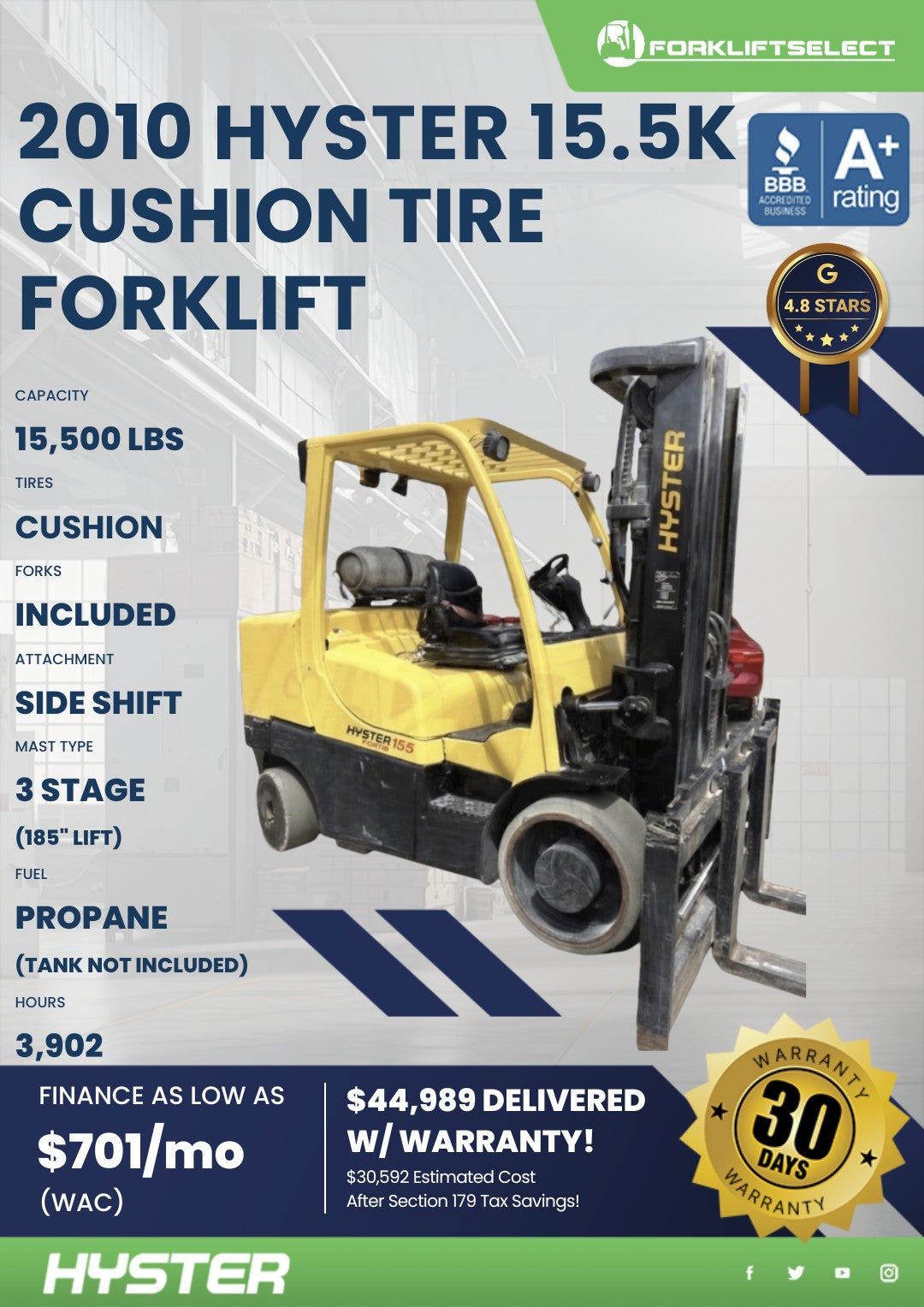 2010 Hyster 16K Cushion