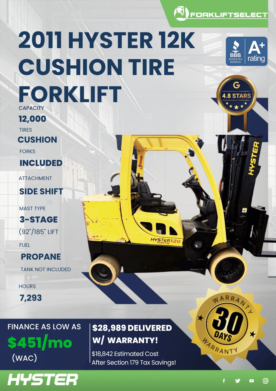 2011 Hyster 12K Cushion