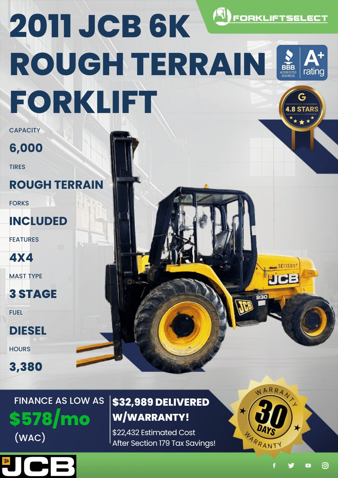 2011 JCB 6K Pneumatic