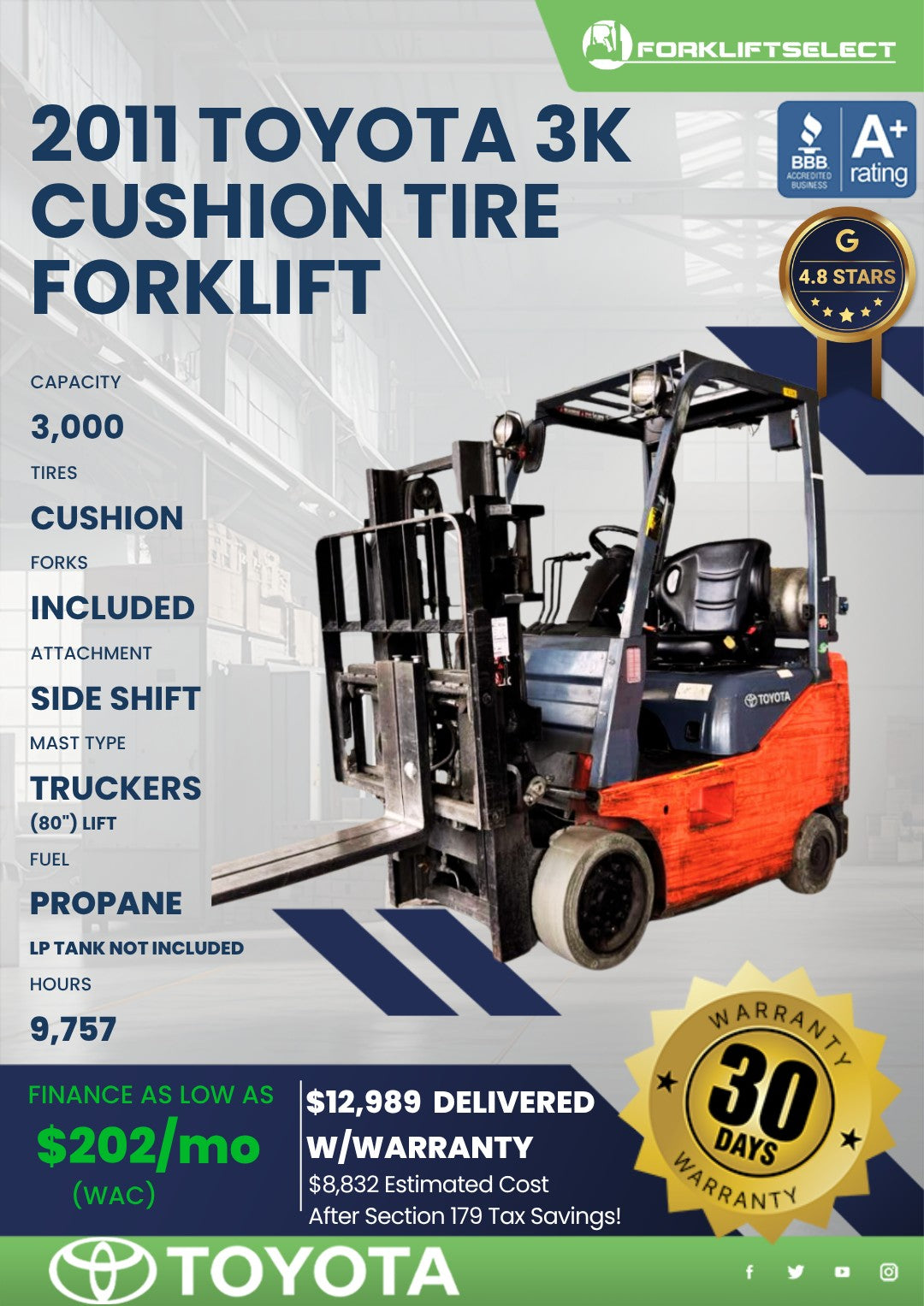 2011 Toyota 3K Cushion