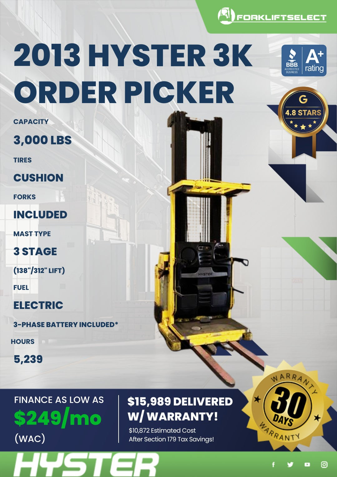 2013 Hyster 3K Cushion