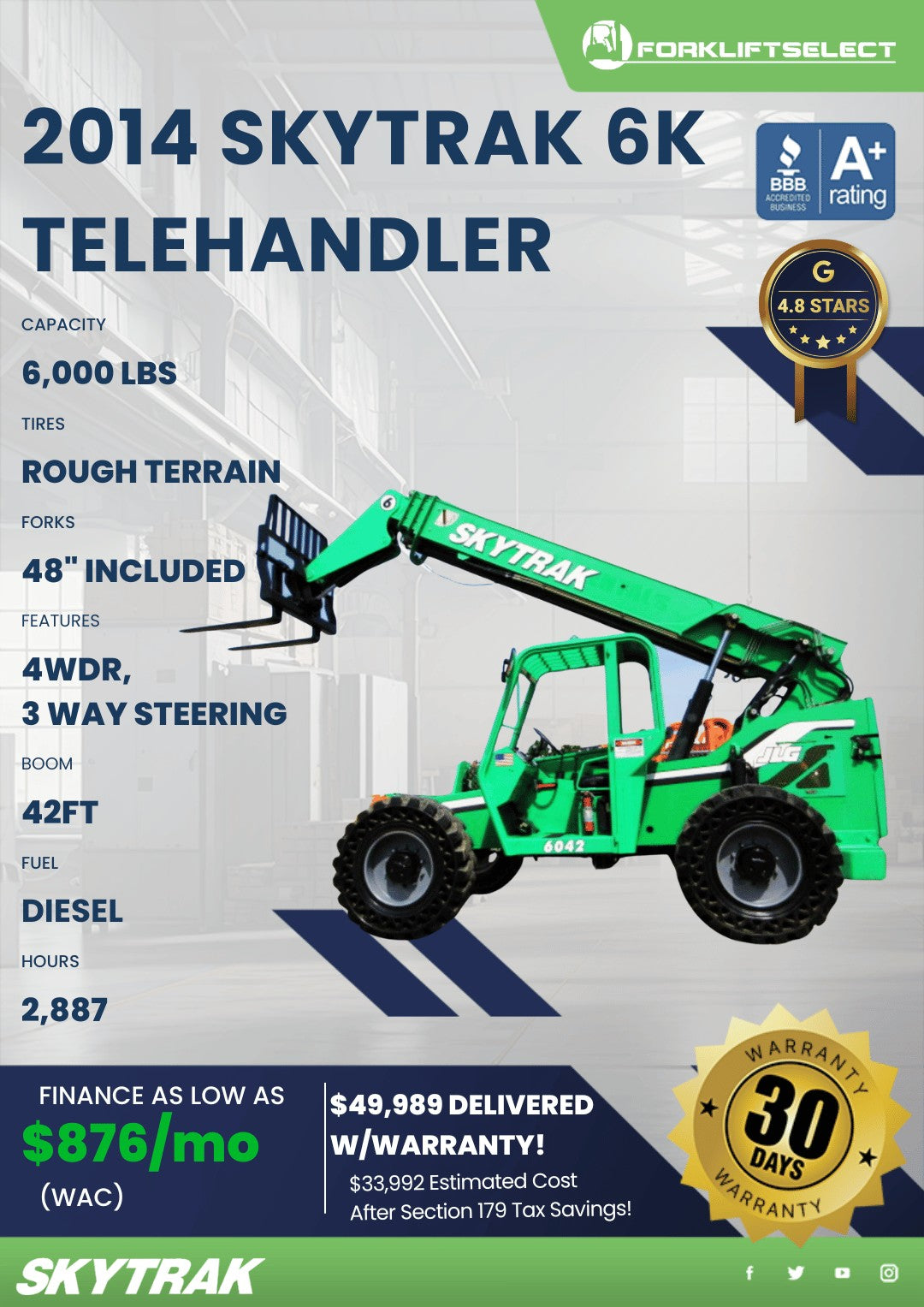 2014 SkyTrak 6K Pneumatic