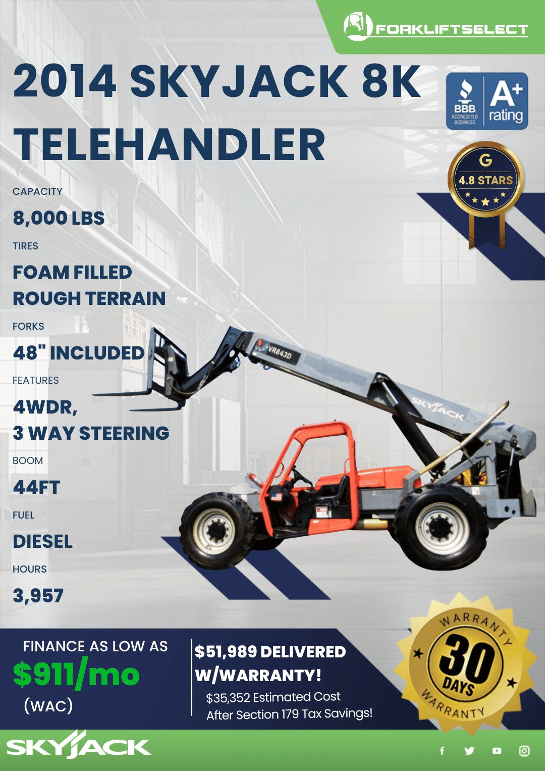 2014 Skyjack 8K Pneumatic
