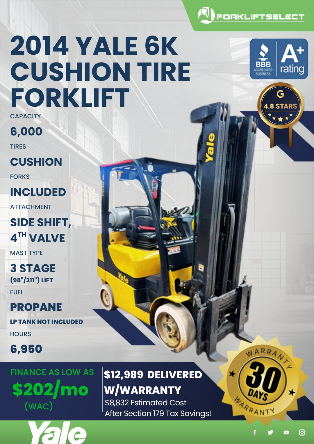 2014 Yale 6K Cushion