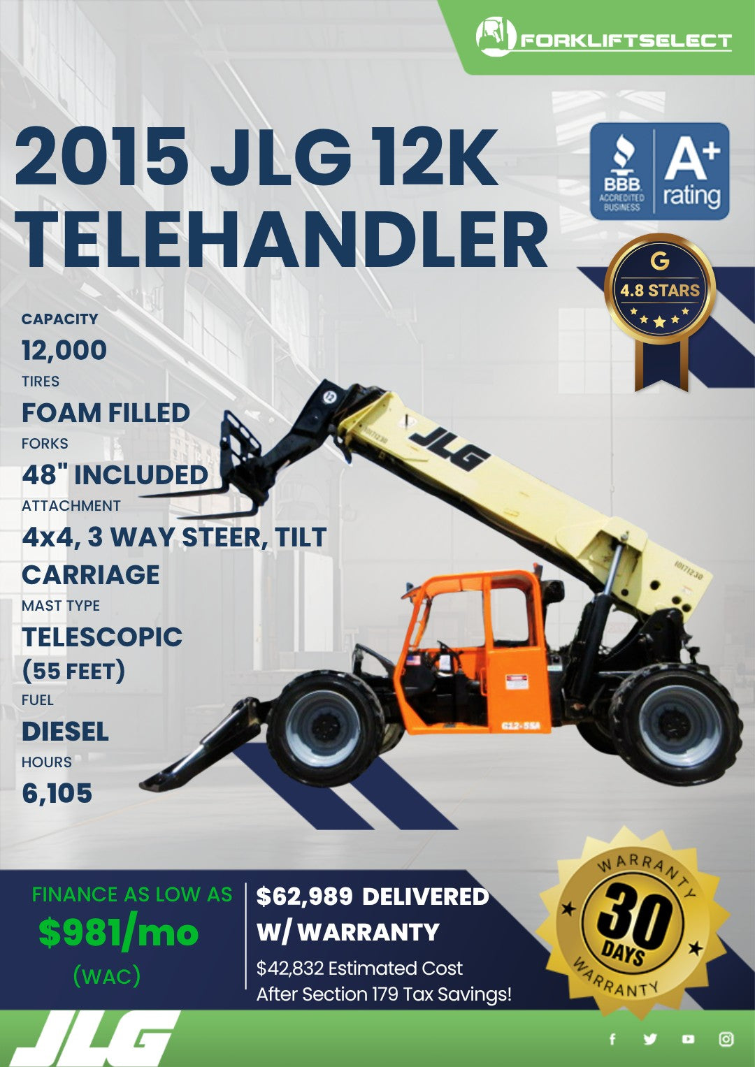 2015 JLG 12K Pneumatic