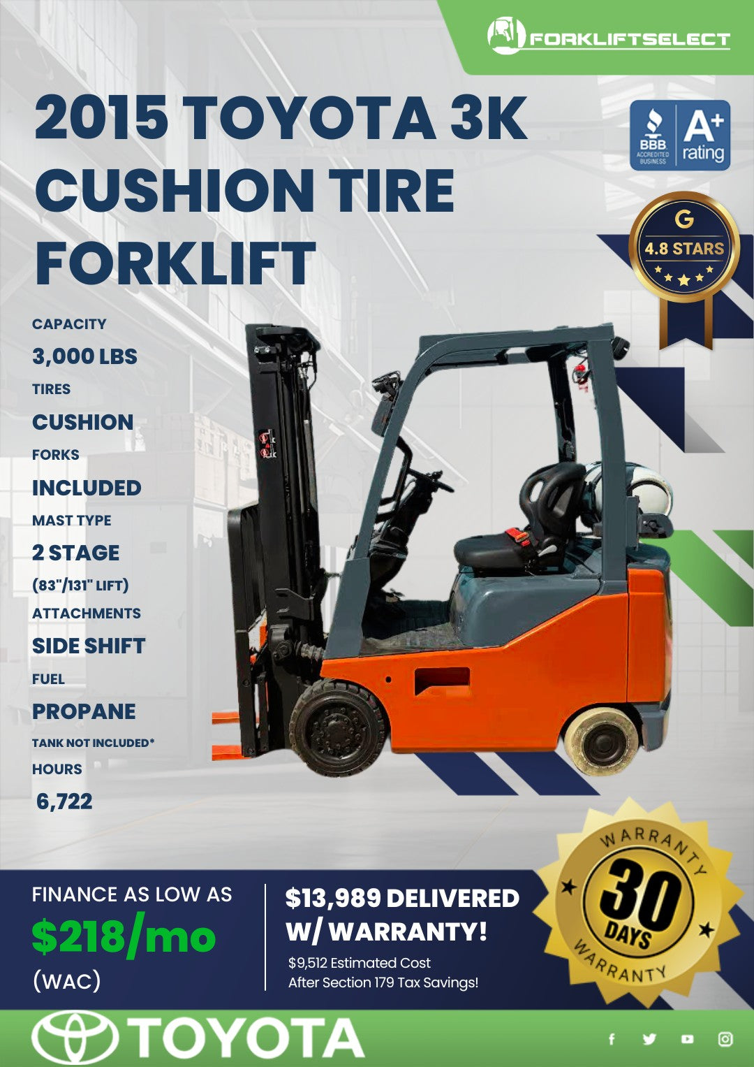 2015 Toyota 3K Cushion