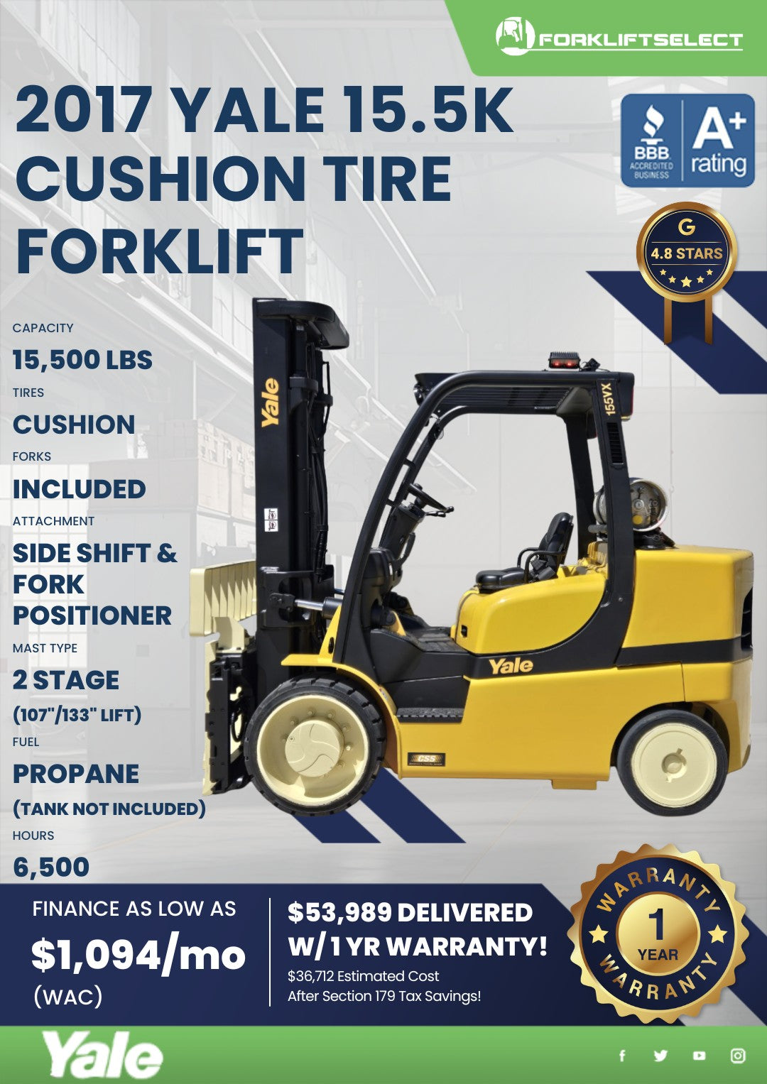2017 Yale 16K Cushion