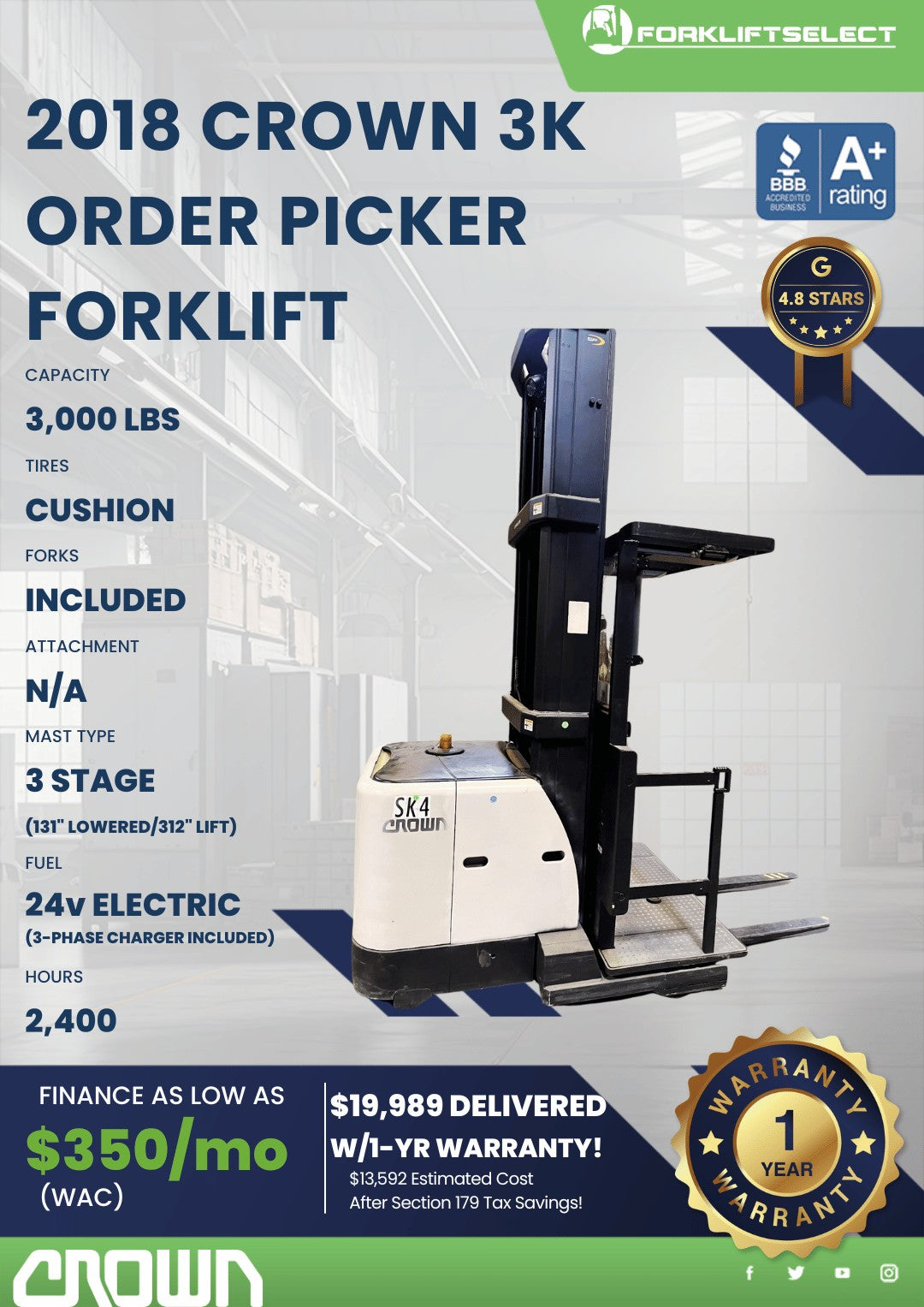 2018 Crown 3K Cushion