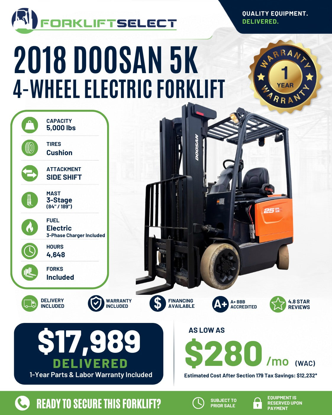 2018 Doosan 5K Cushion