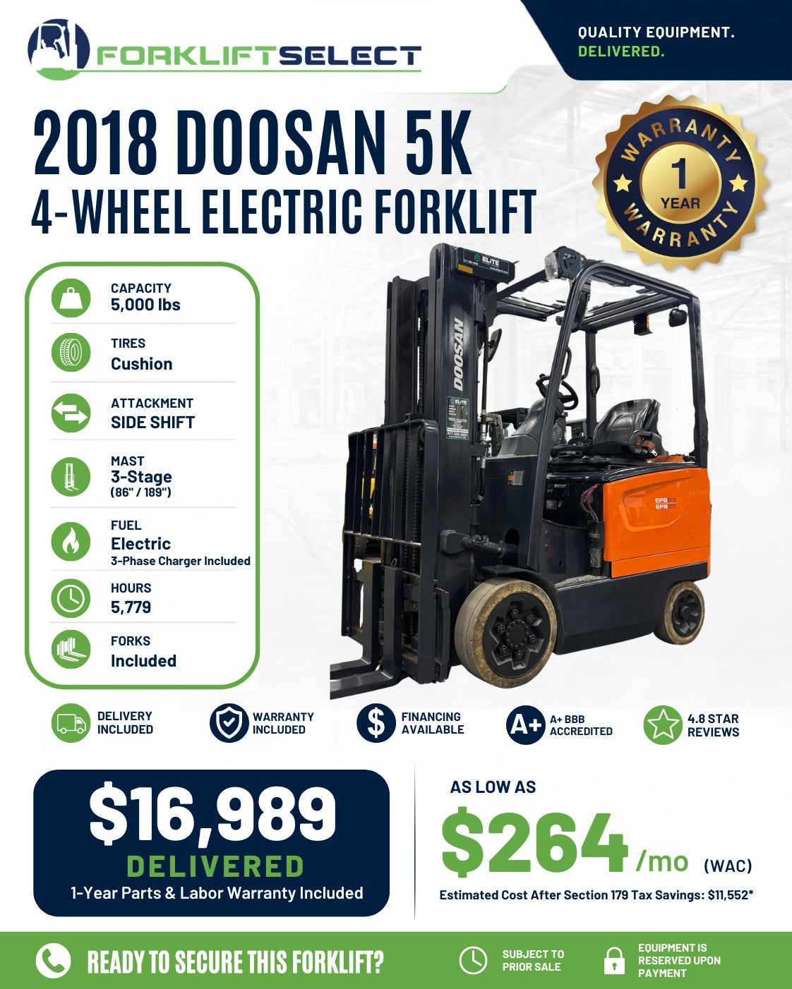 2018 Doosan 5K Cushion