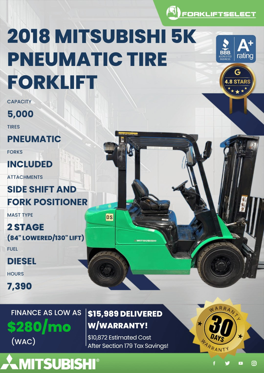 2018 Mitsubishi 5K Pneumatic