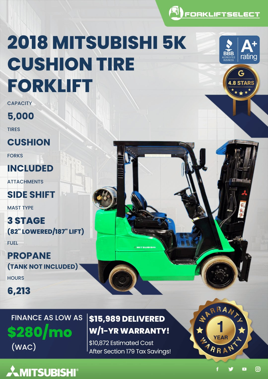 2018 Mitsubishi 5K Cushion