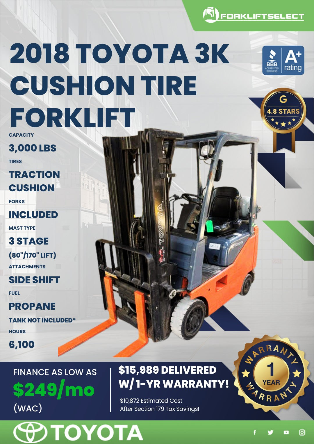 2018 Toyota 3K Cushion