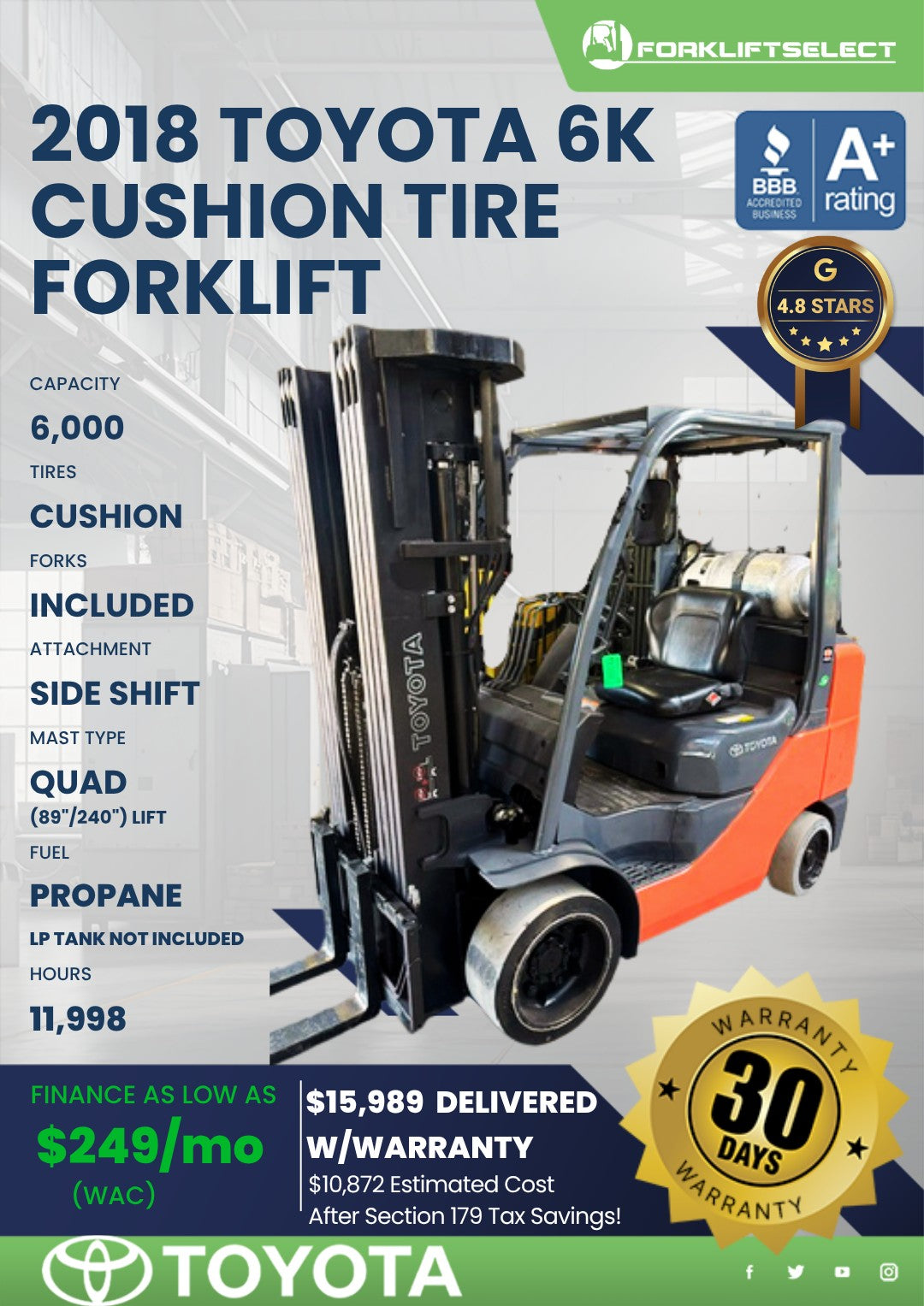 2018 Toyota 6K Cushion