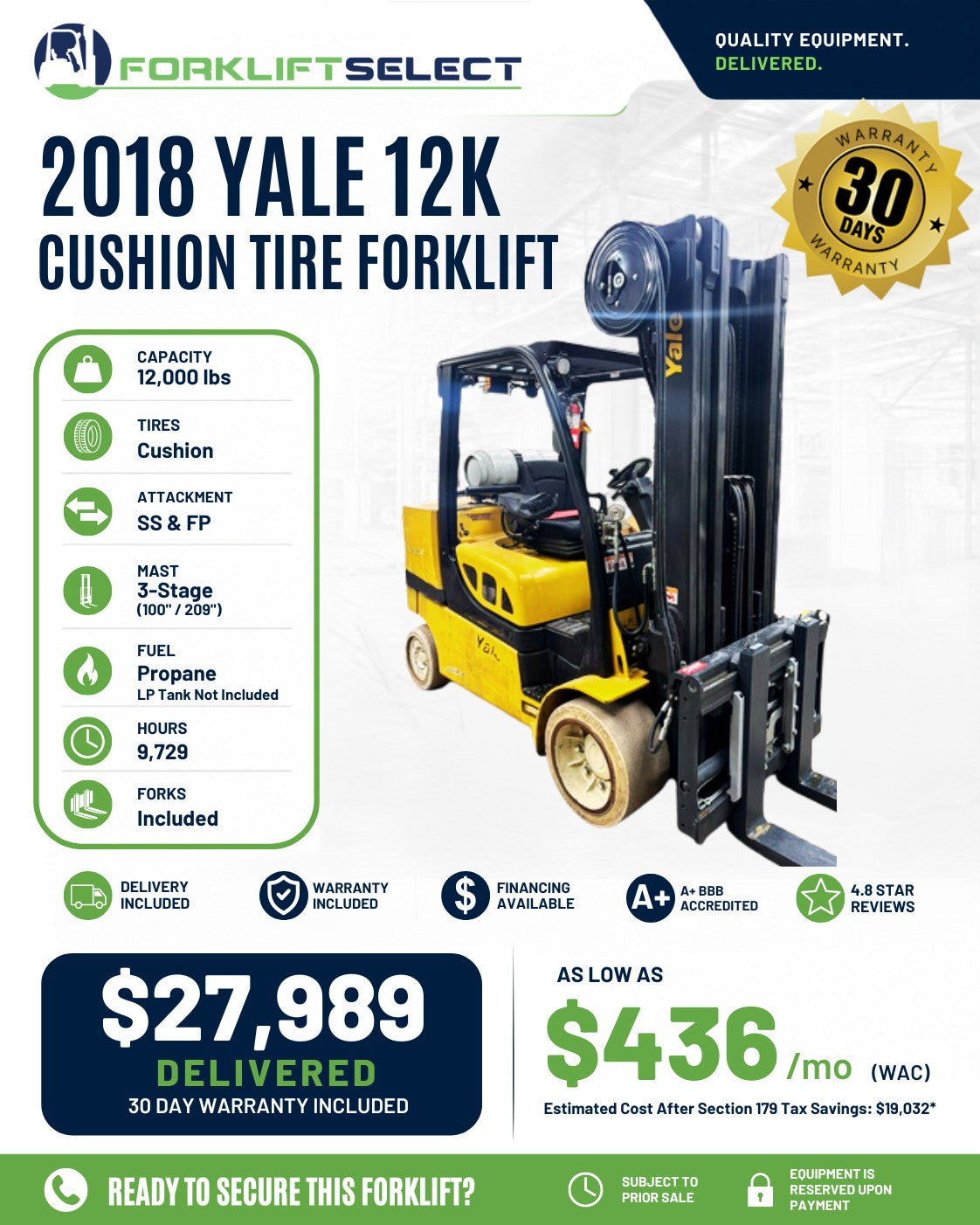 2018 Yale 12K Cushion