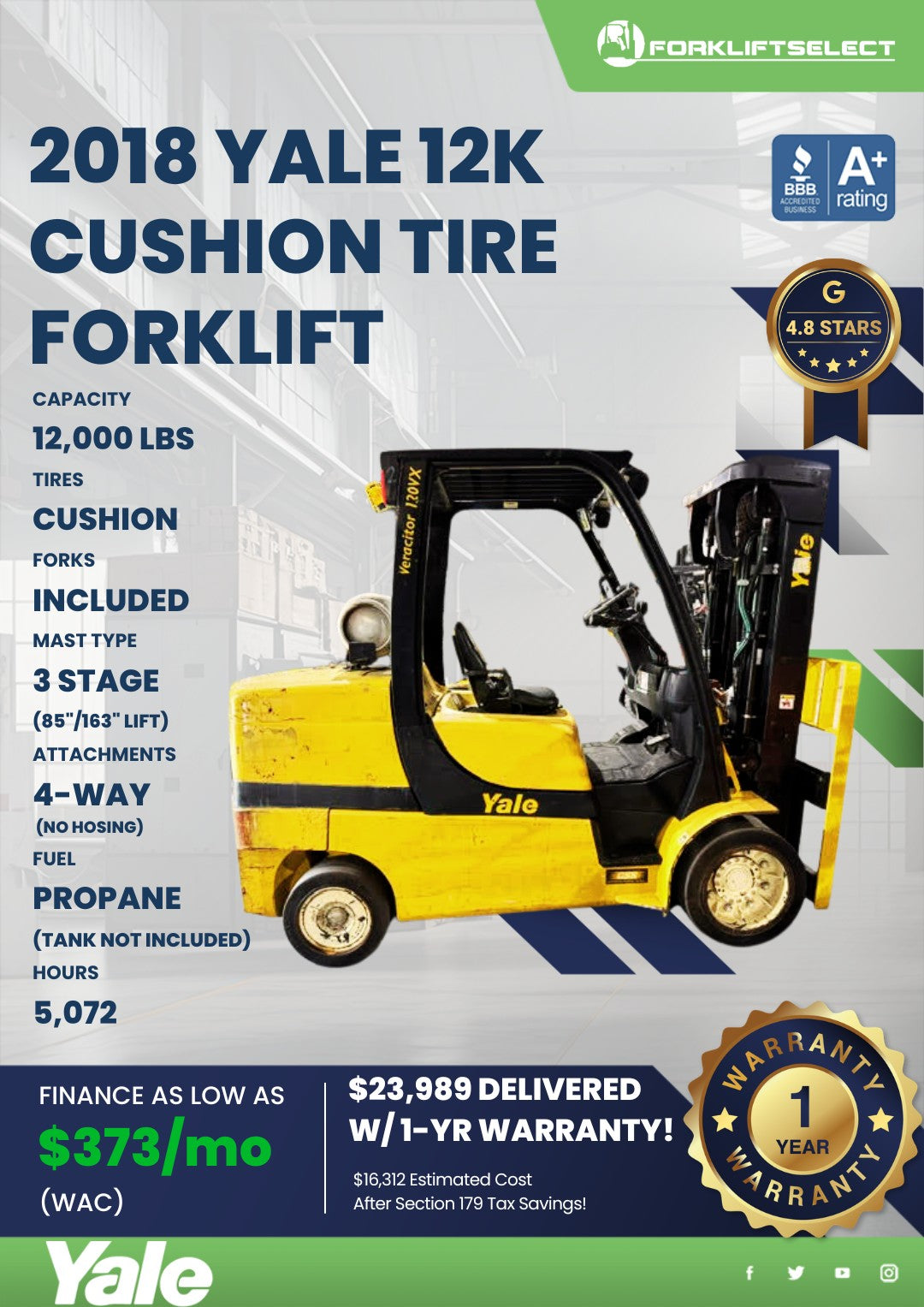 2018 Yale 12K Cushion