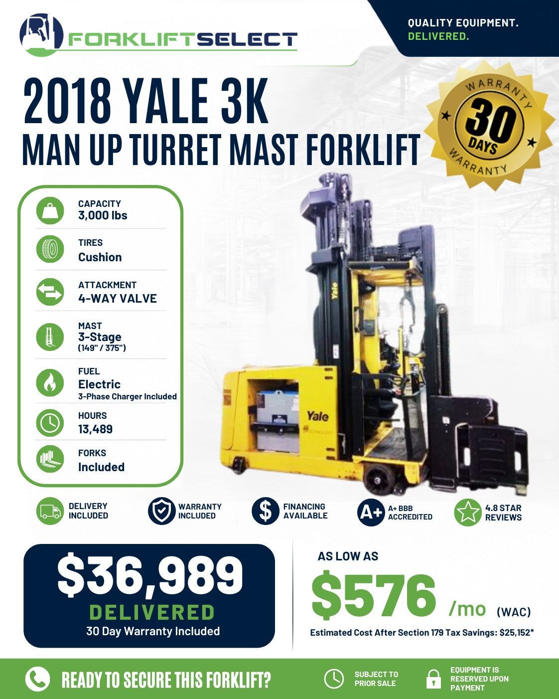 2018 Yale 3K Cushion