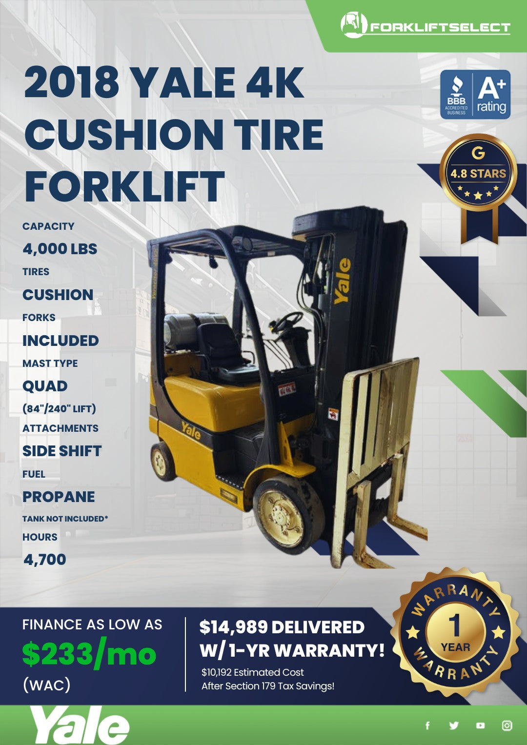 2018 Yale 4K Cushion