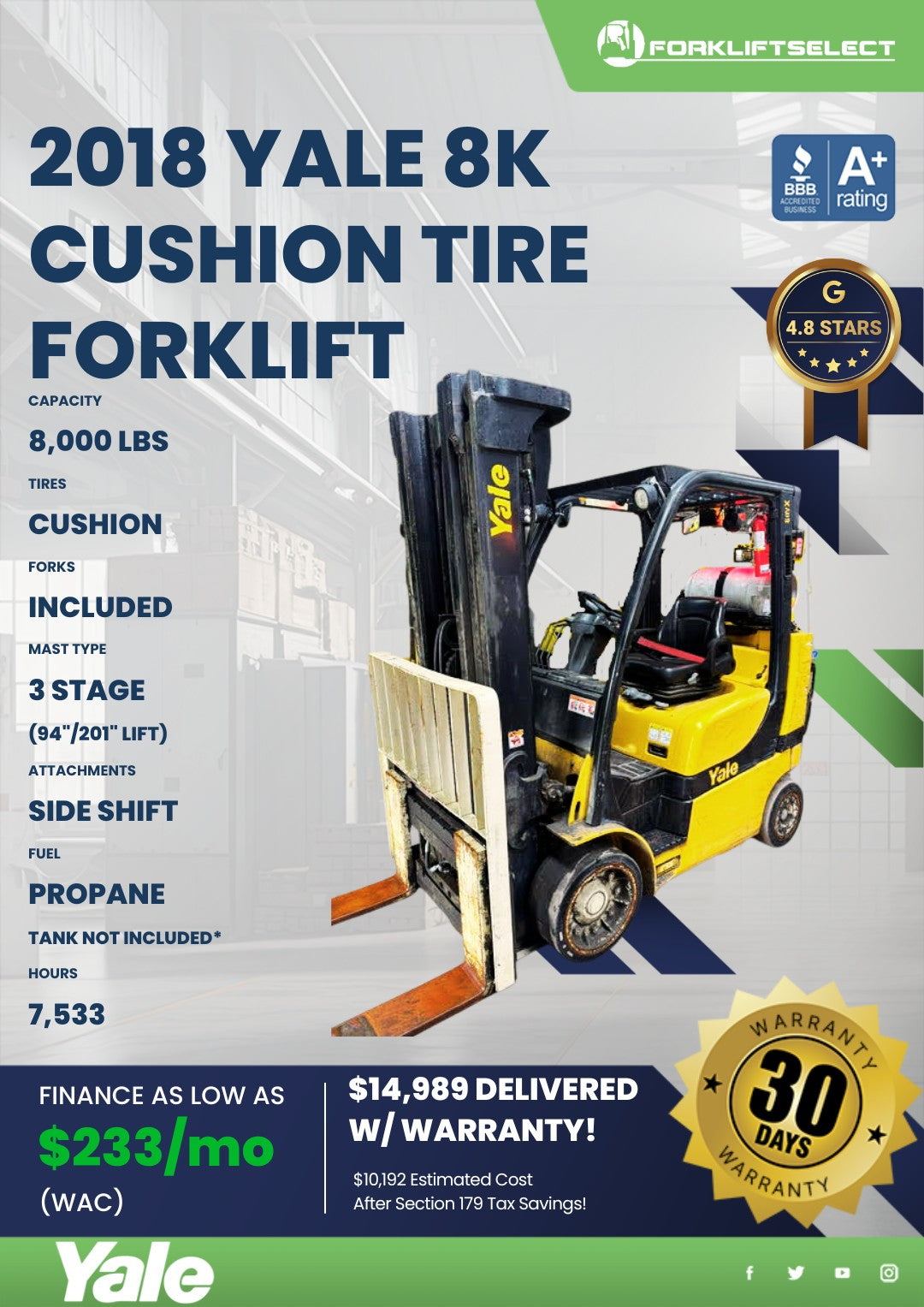 2018 Yale 8K Cushion