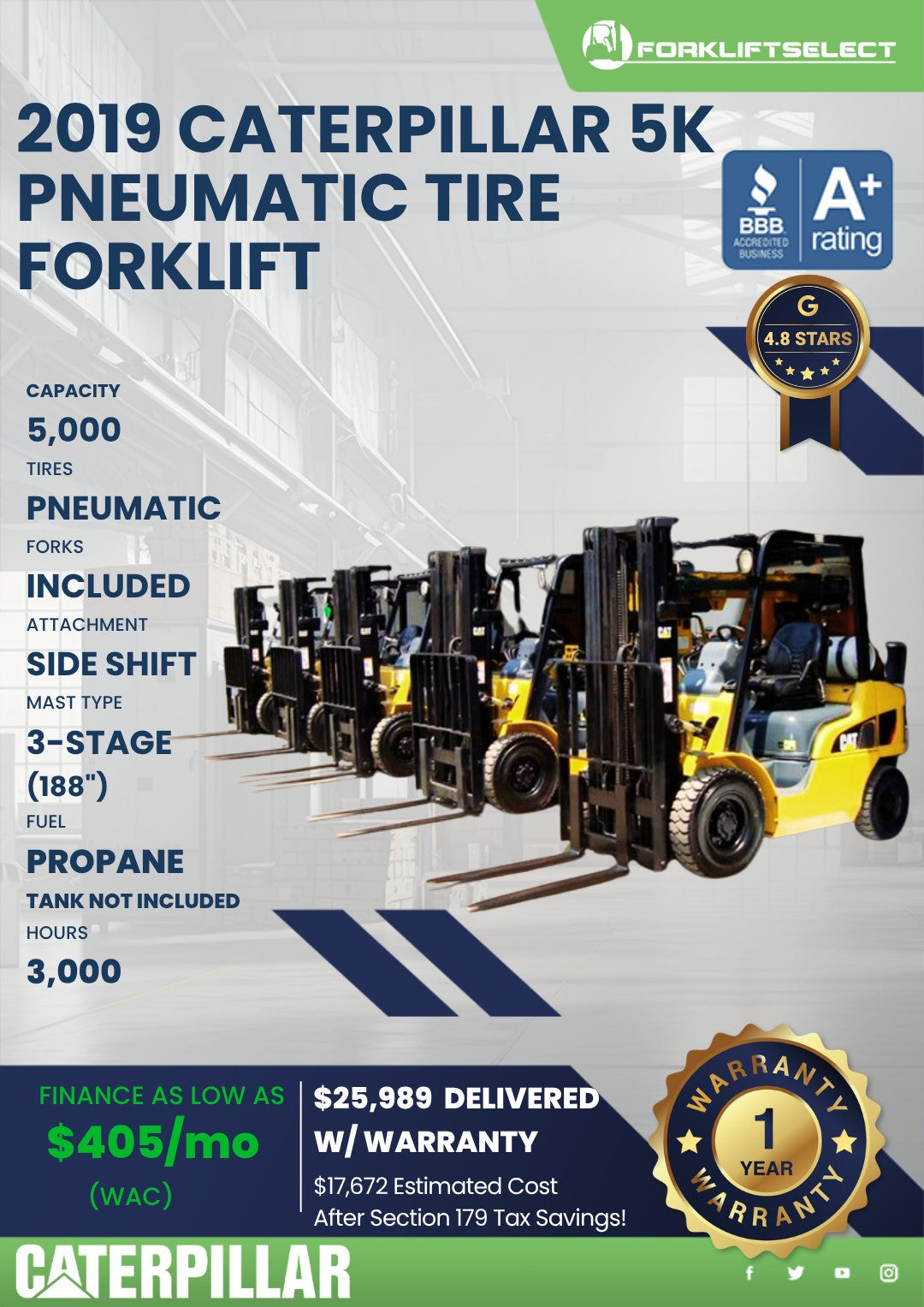 2019 Caterpillar 5K Pneumatic