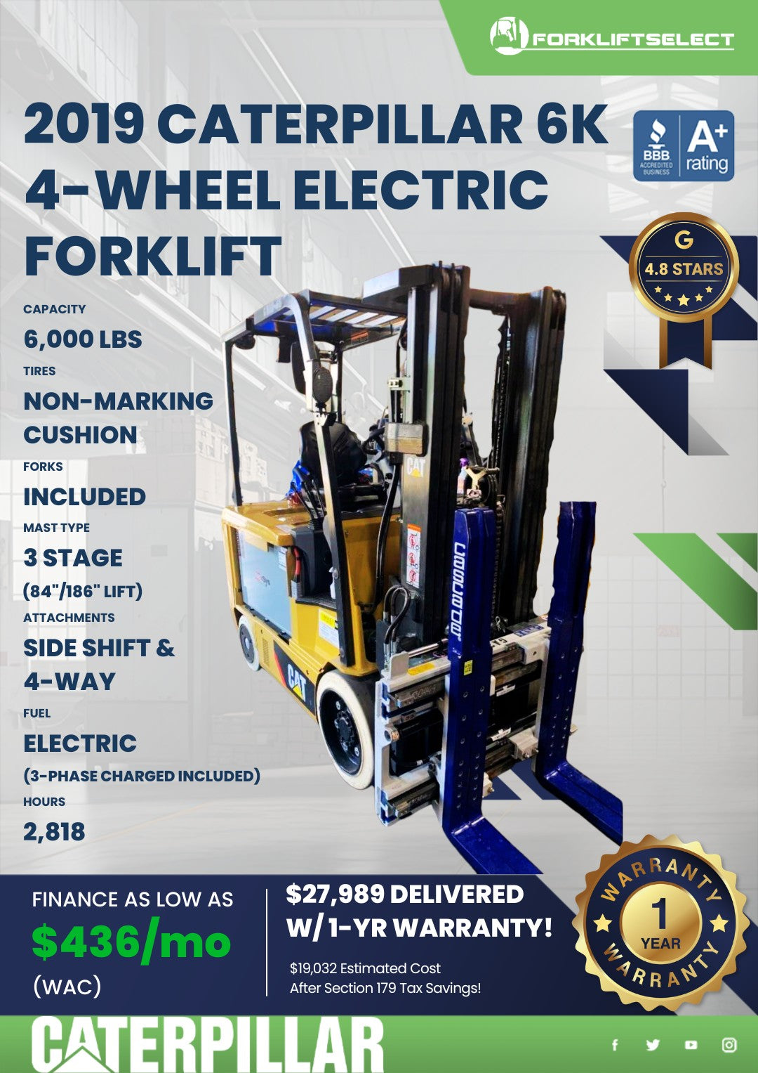 2019 Caterpillar 6K Cushion