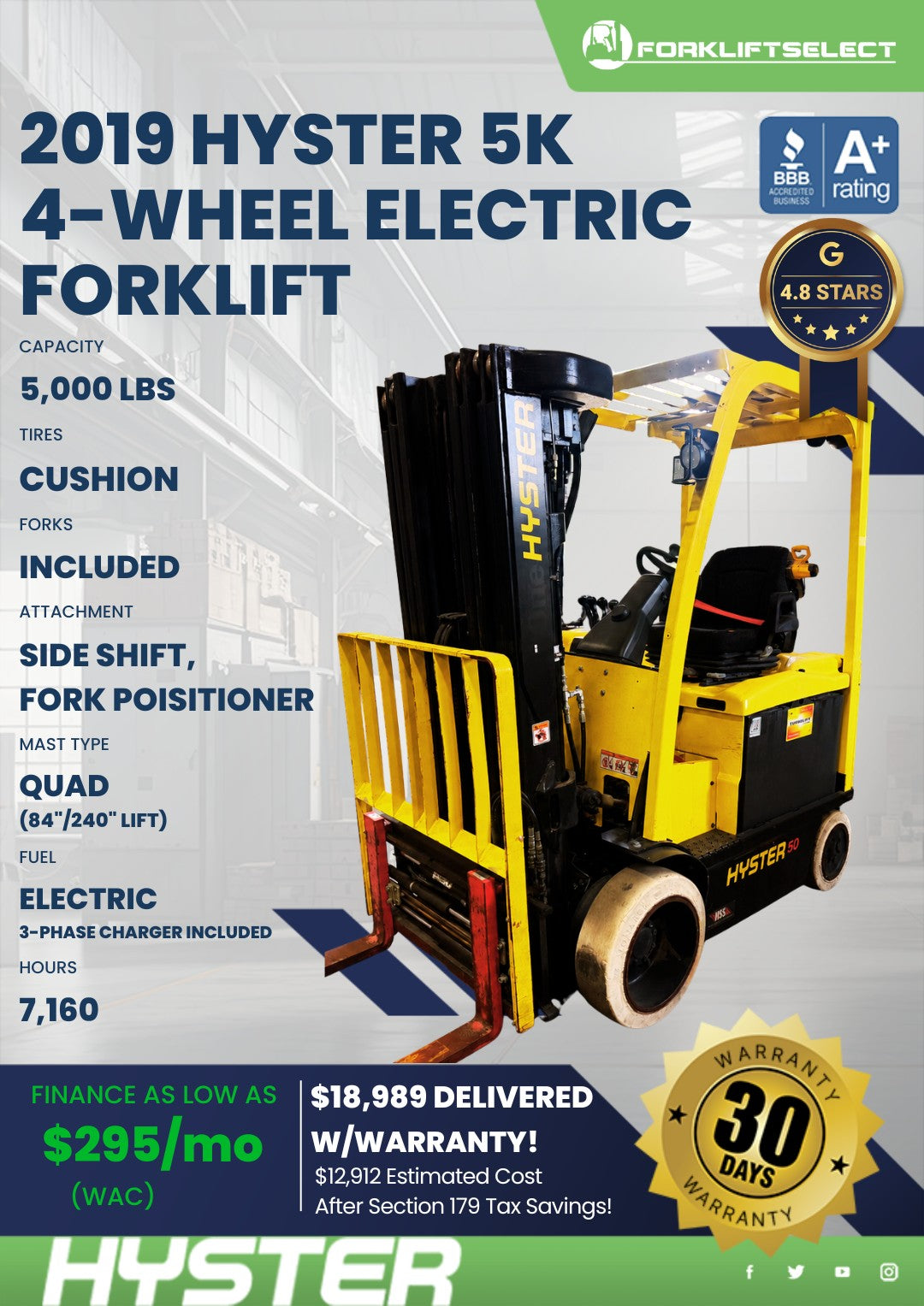 2019 Hyster 5K Cushion