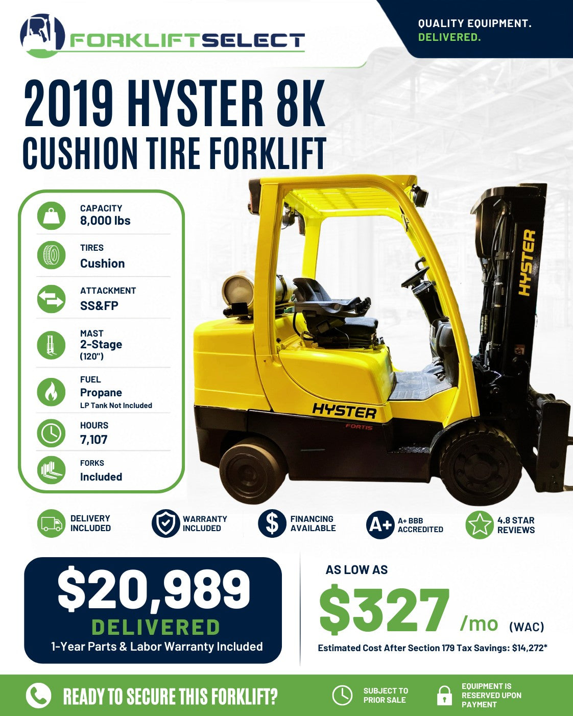 2019 Hyster 8K Cushion