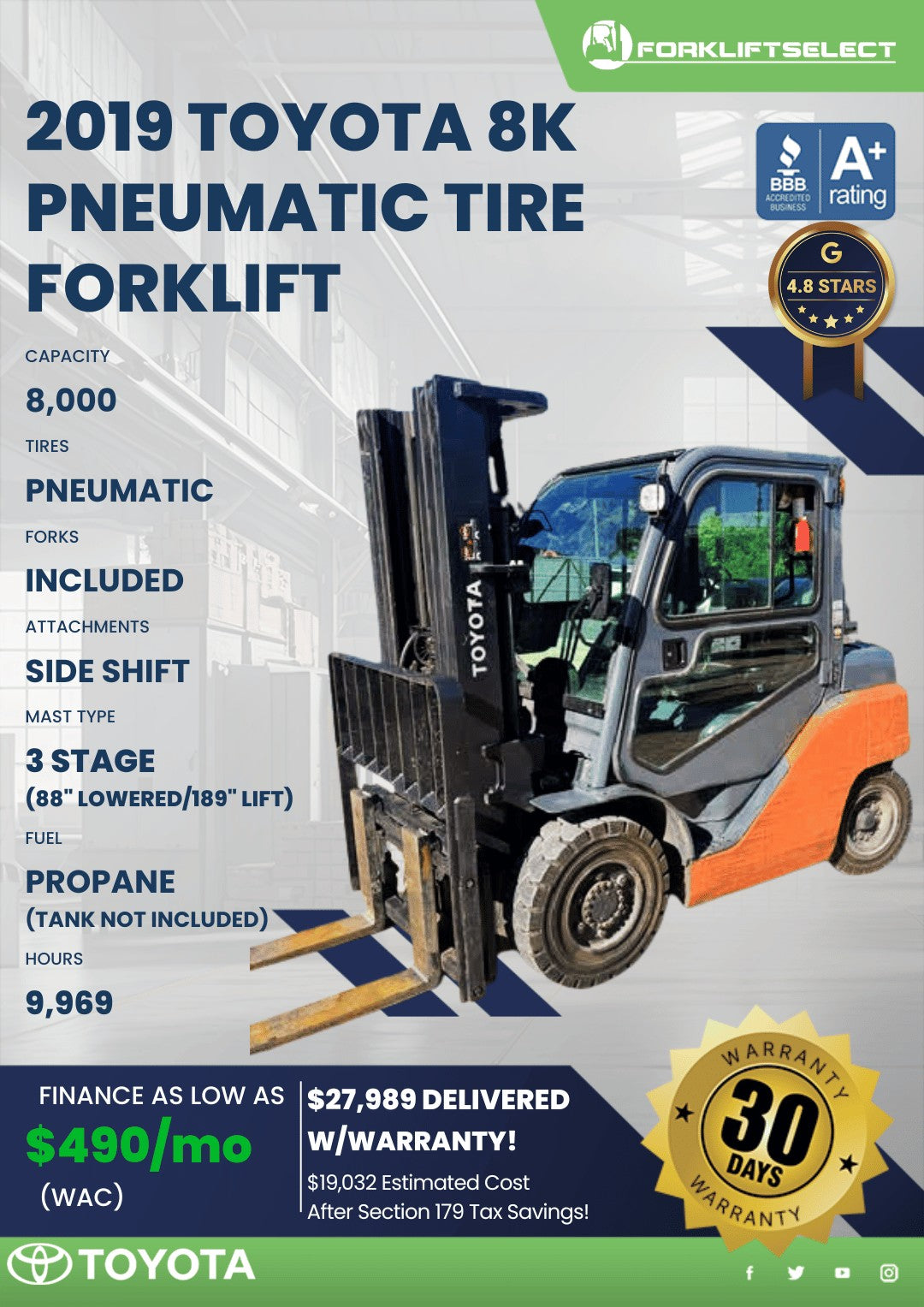 2019 Toyota 8K Pneumatic