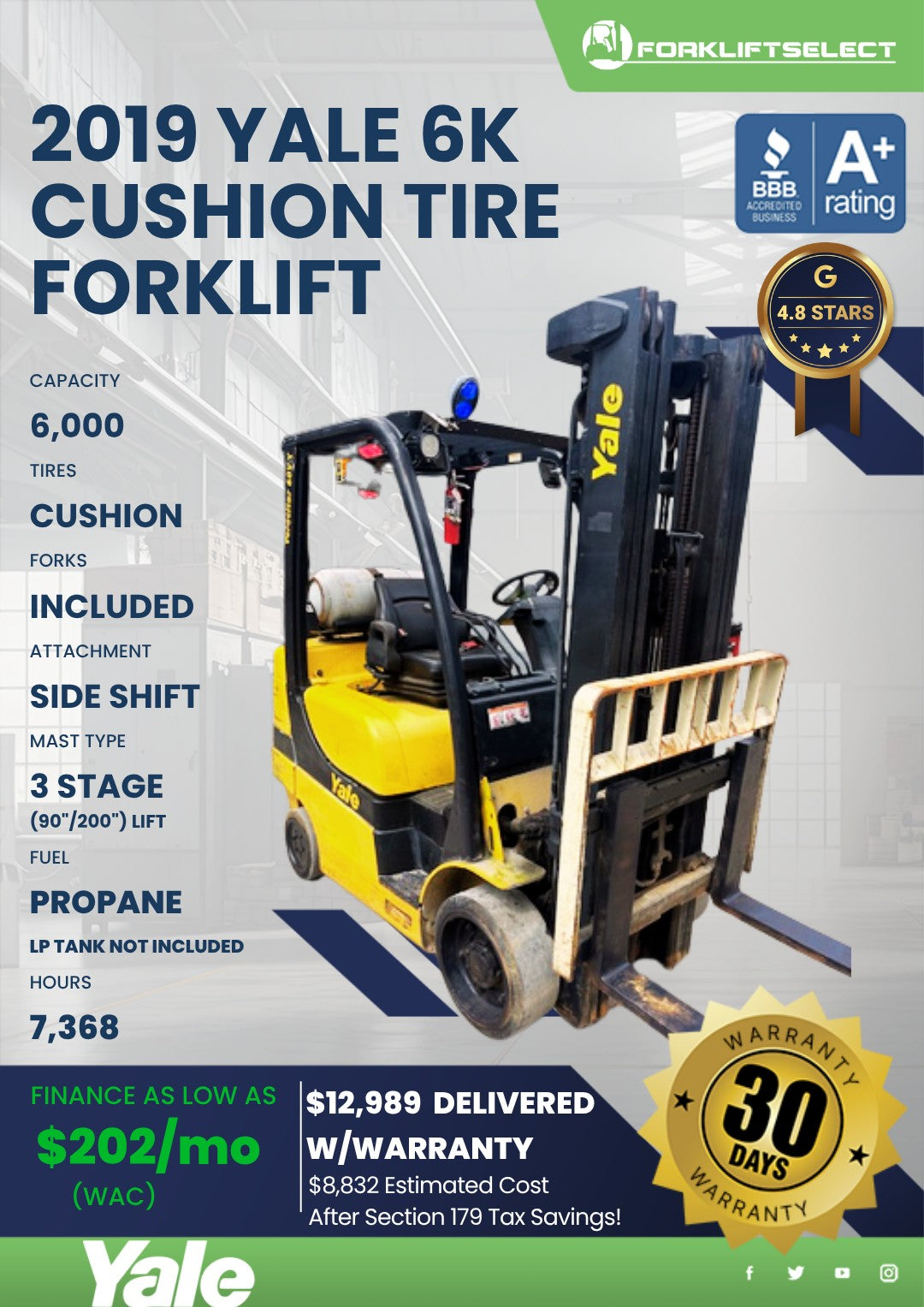 2019 Yale 6K Cushion