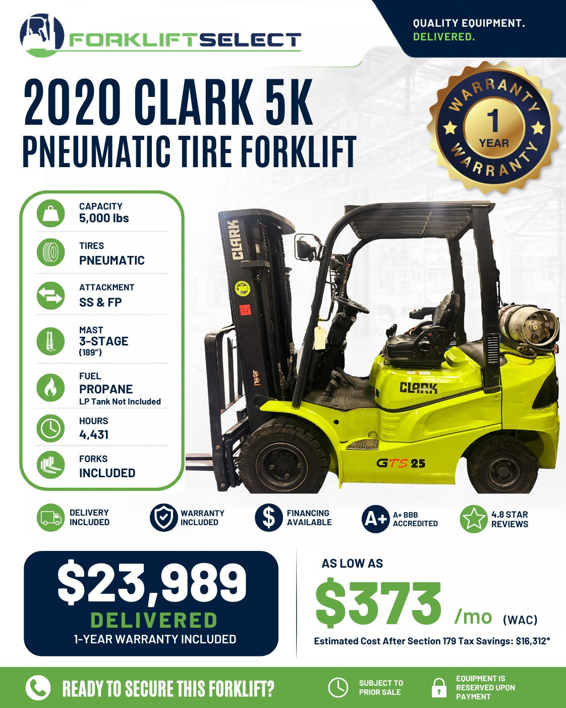 2020 Clark 5K Pneumatic