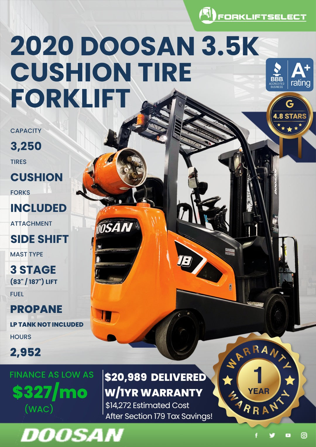 2020 Doosan 3K Cushion