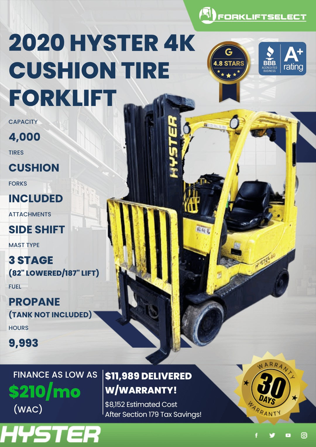 2020 Hyster 4K Cushion