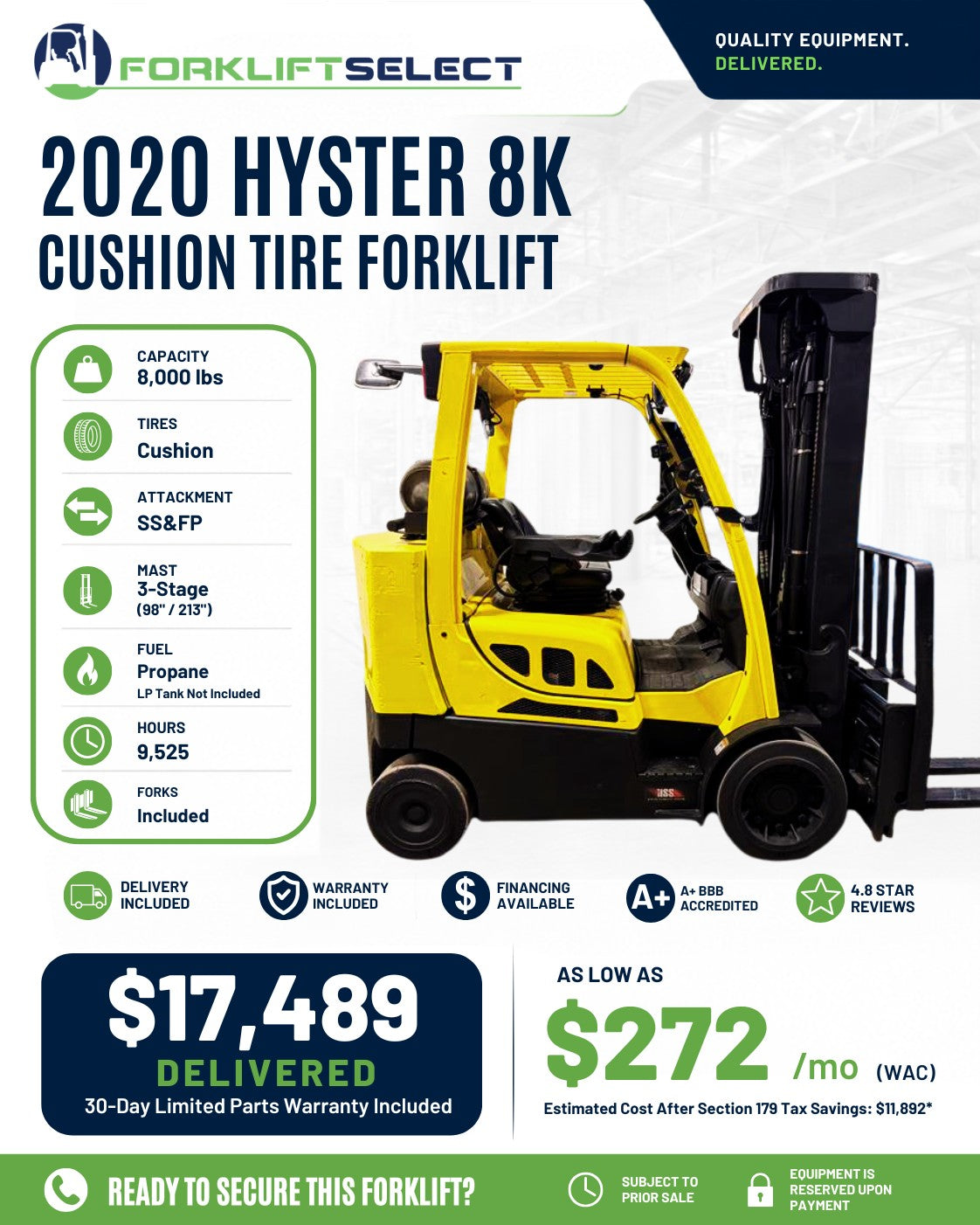 2020 Hyster 8K Cushion