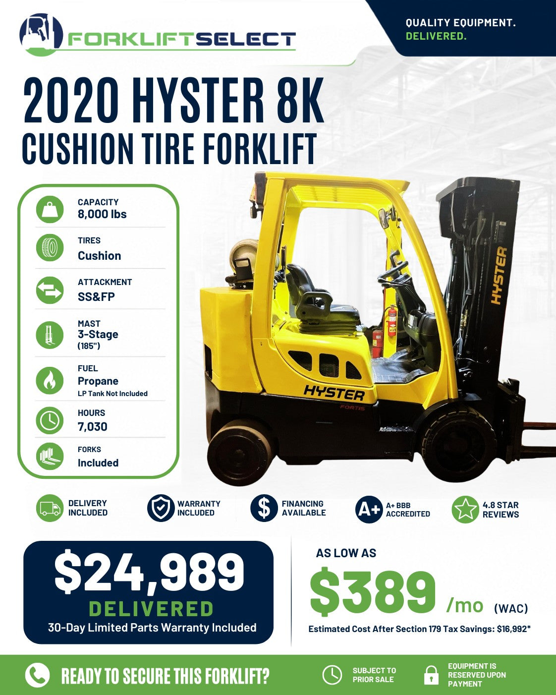 2020 Hyster 8K Cushion