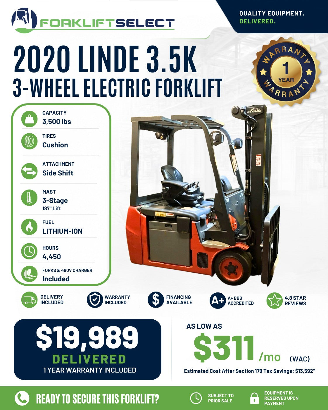 2020 Linde 4K Cushion