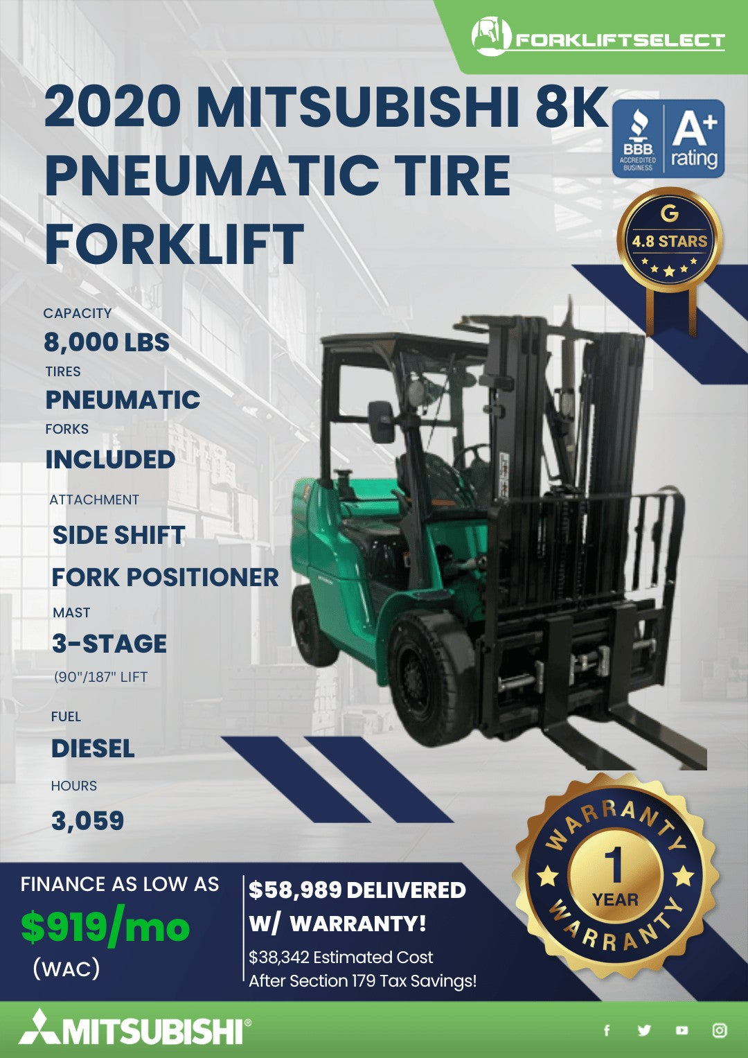 2020 Mitsubishi 8K Pneumatic