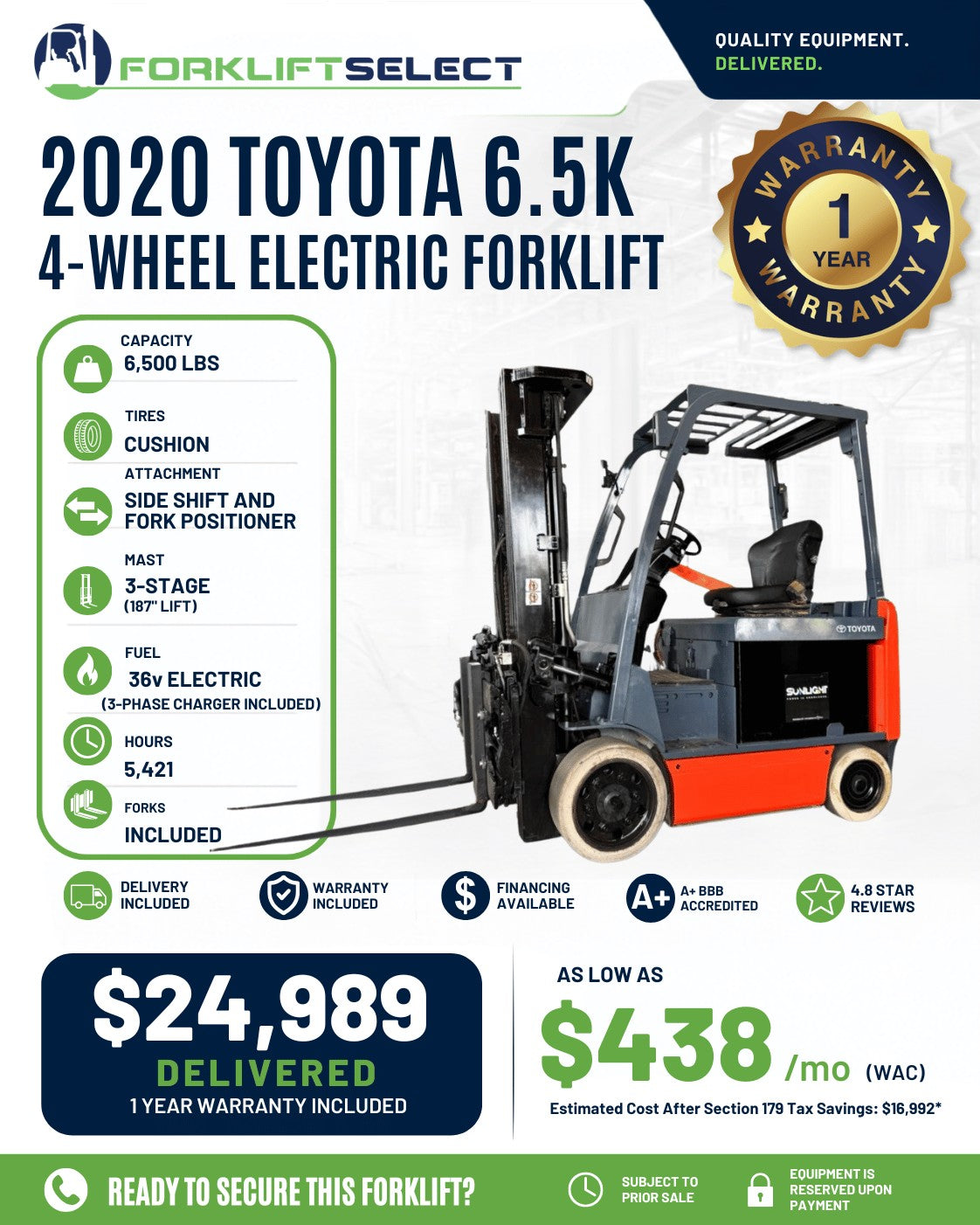 2020 Toyota 7K Cushion