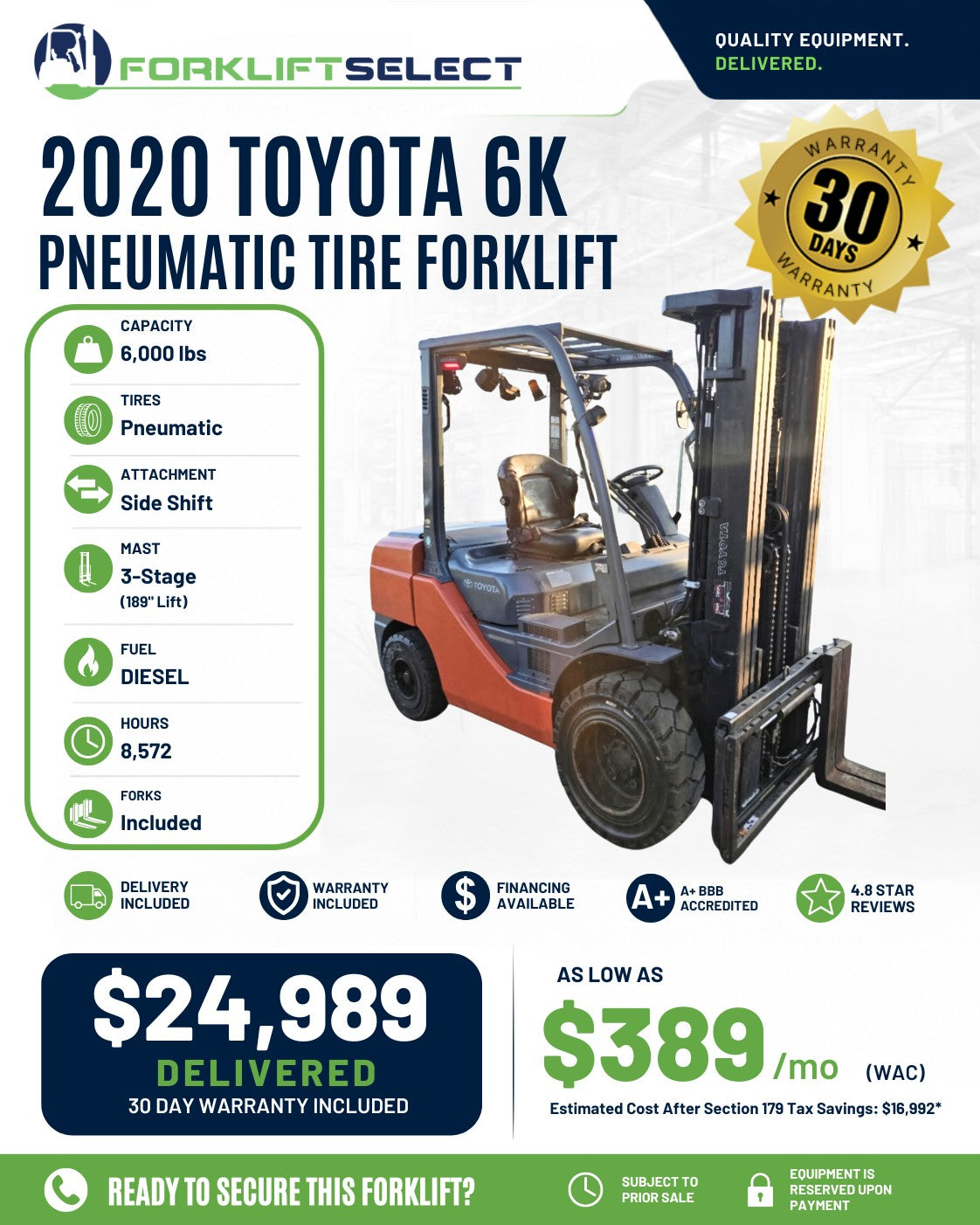 2020 Toyota 6K Pneumatic