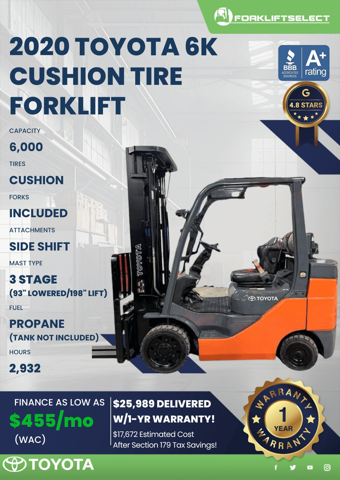 2020 Toyota 6K Cushion