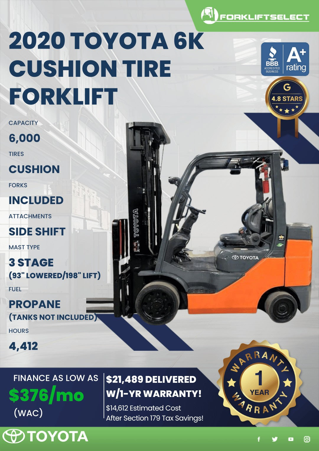 2020 Toyota 6K Cushion