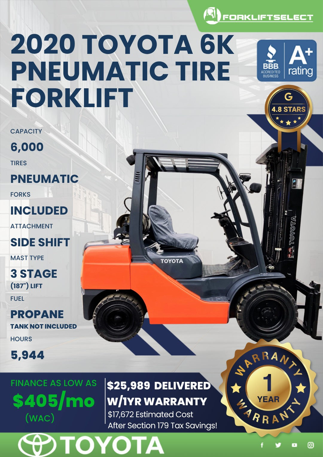 2020 Toyota 6K Pneumatic