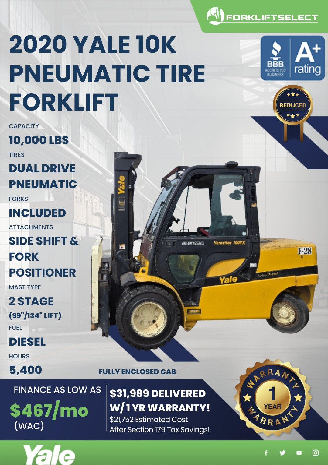 2020 Yale 10K Pneumatic