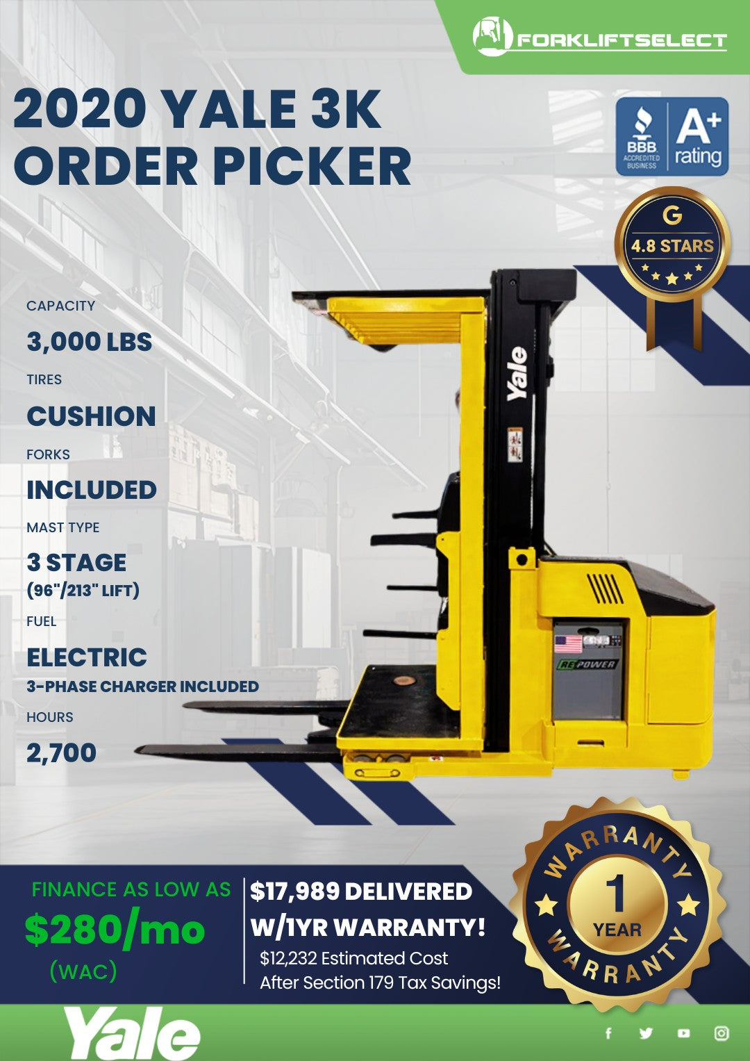 2020 Yale 3K Cushion