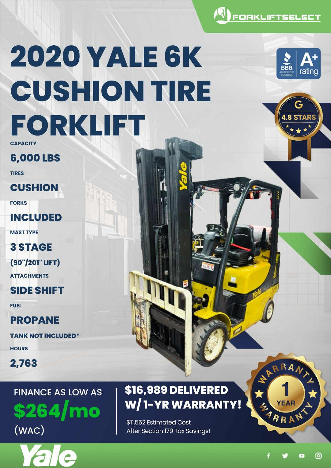 2020 Yale 6K Cushion