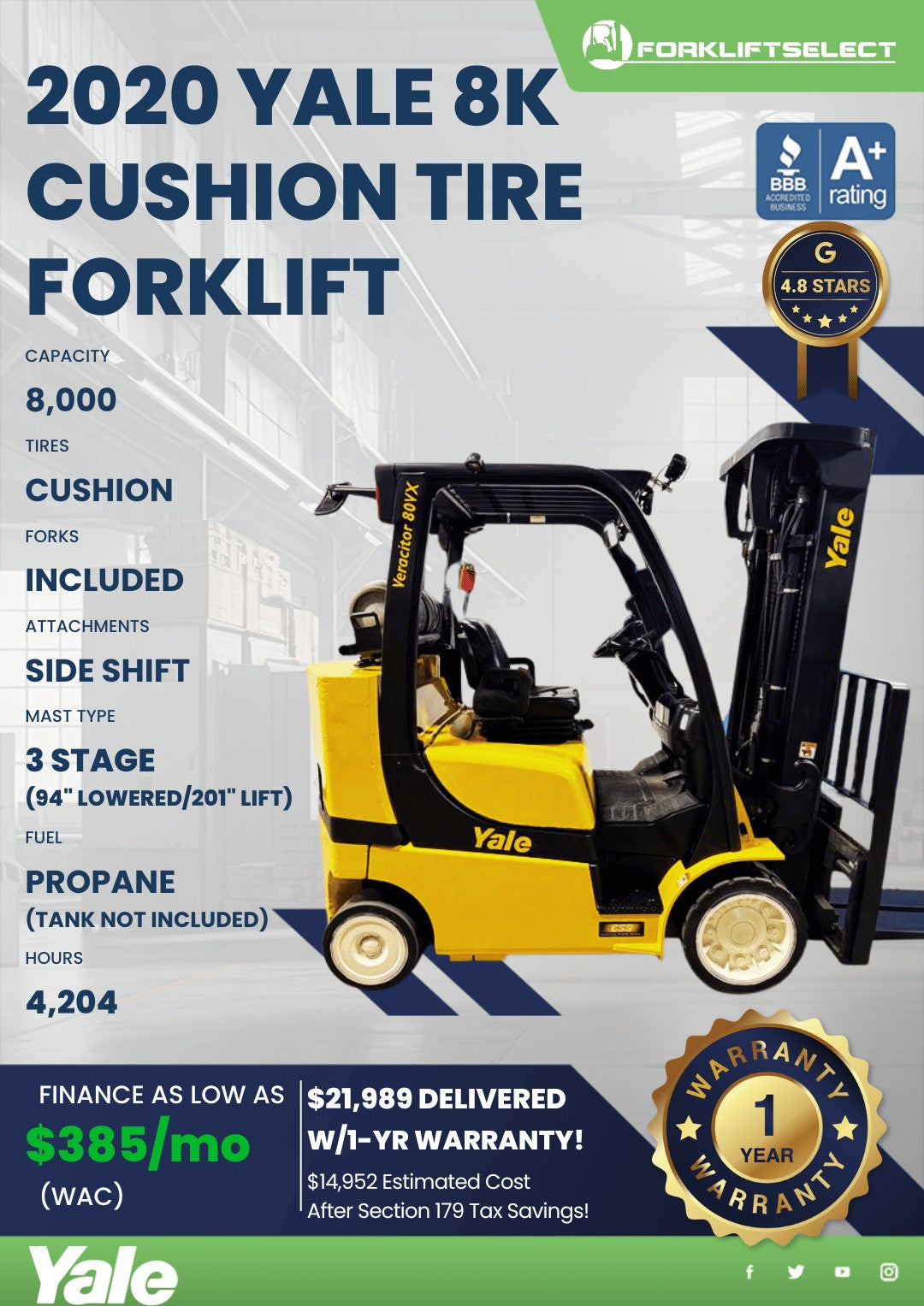 2020 Yale 8K Cushion