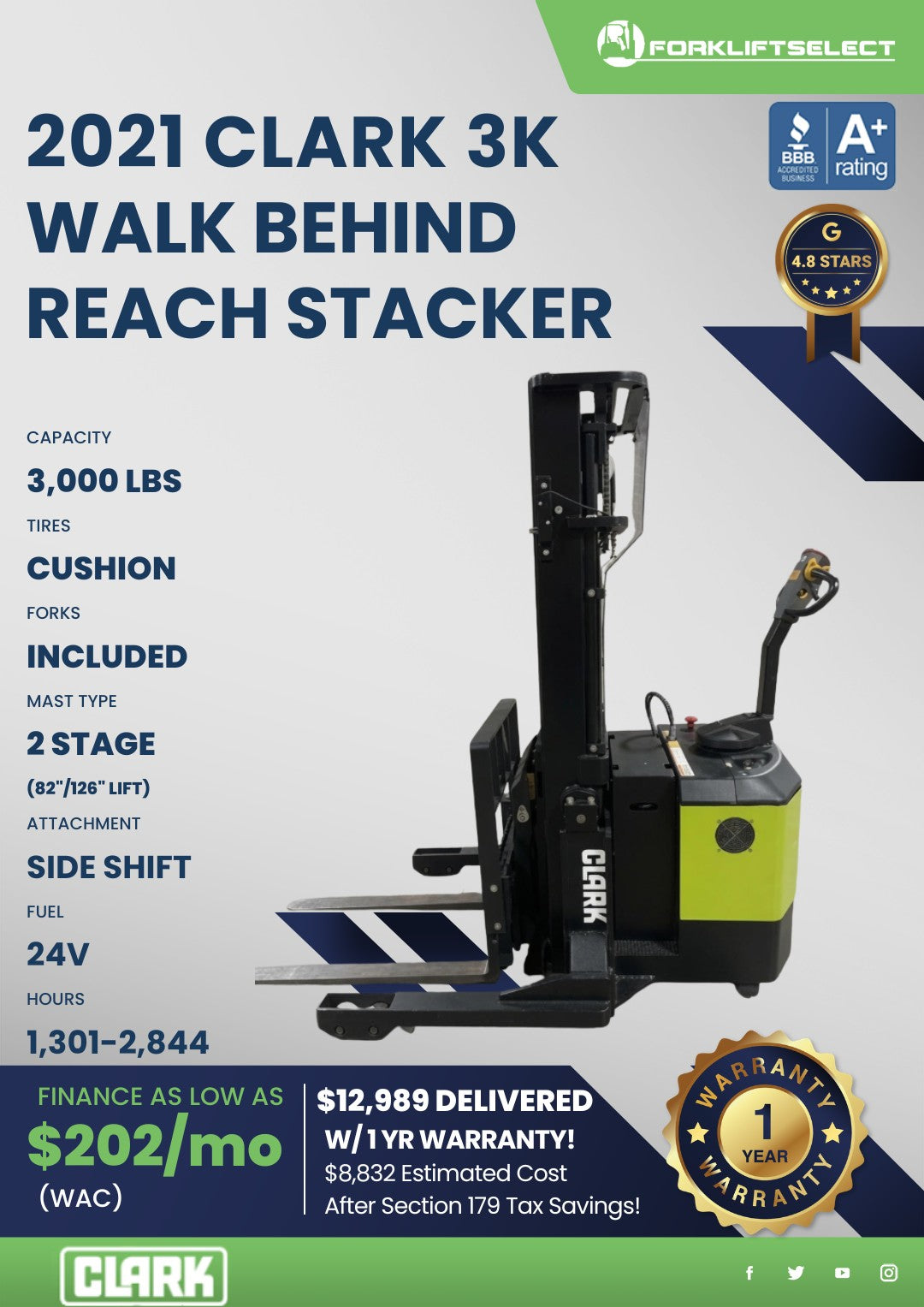 2021 Clark 3K Cushion