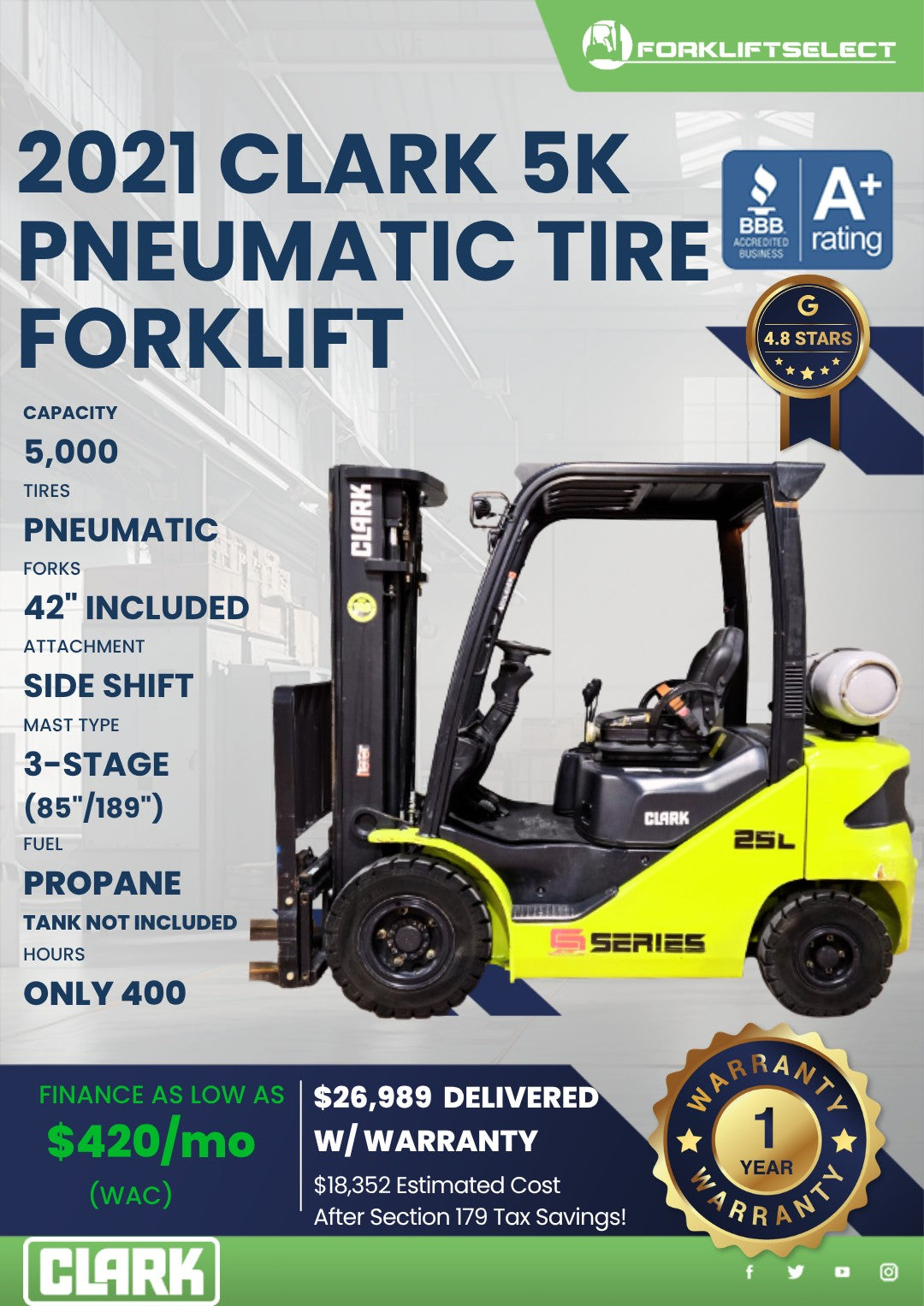 2021 Clark 5K Pneumatic