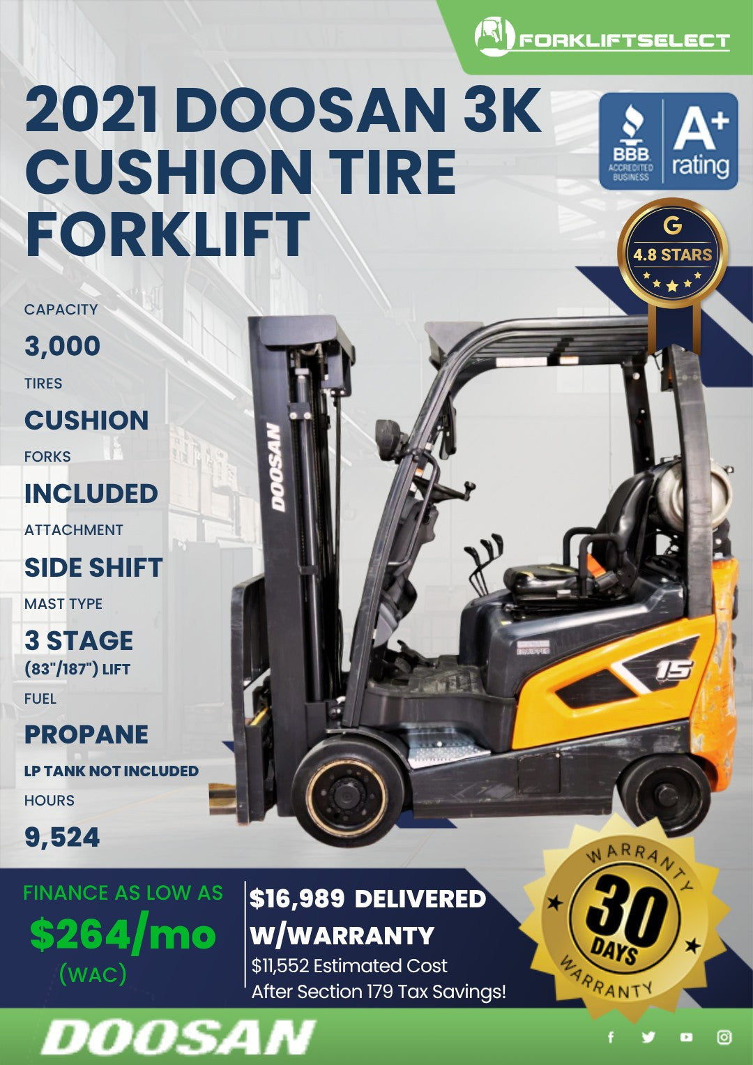 2021 Doosan 3K Cushion